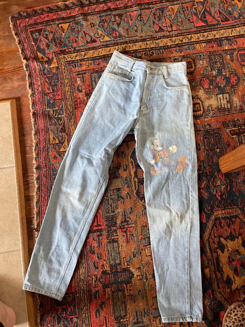Mickey Unlimited Jeans by Jerry Leigh Jeans Faded Sz 5 Disney Faded Blue